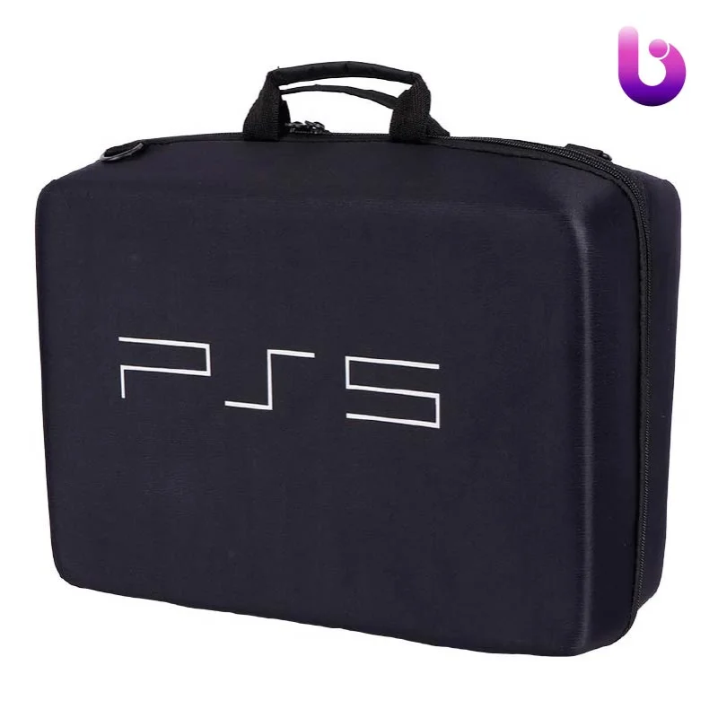 کیف کنسول بازی PS5 برزنتی طرح لوگوی Play Station 5 مشکی
