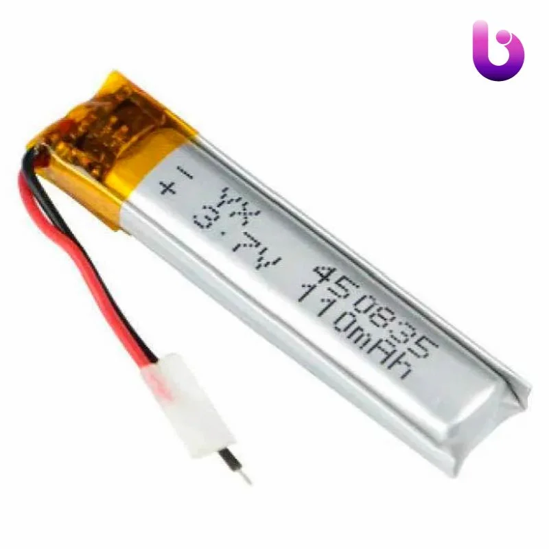 باتری لیتیوم 110mAh 4.5*8*35mm 450835