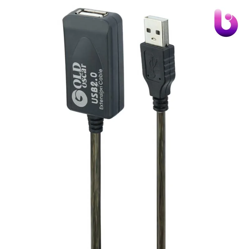 کابل افزایش طول Gold Oscar USB 10m پک دار