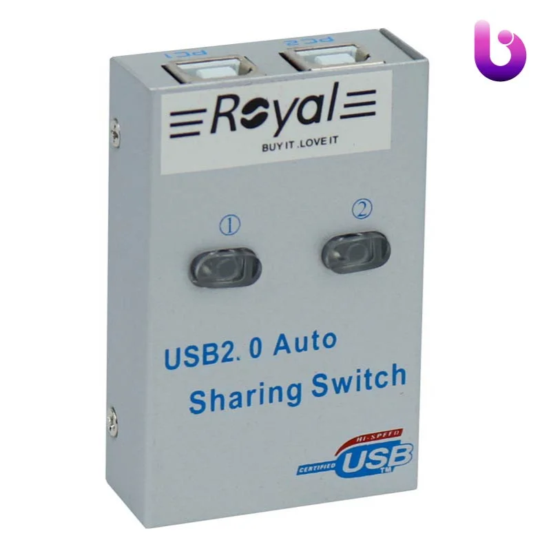 سوییچ پرینتر Royal 2UA USB Auto Sharing 2Port