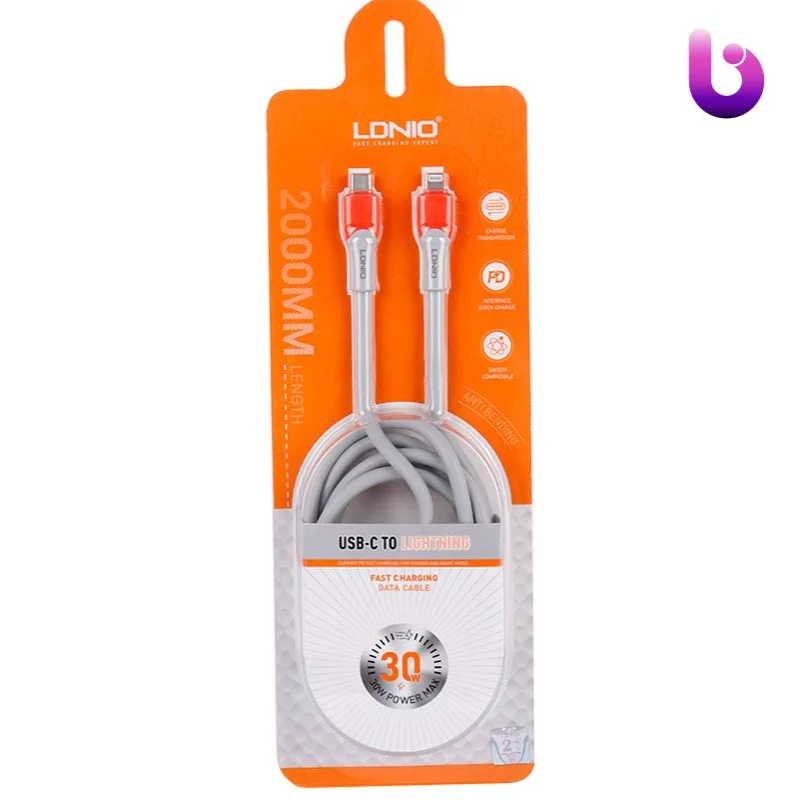 کابل تبدیل فست شارژ Ldnio LC602i Type-C to Lightning PD 30W 2m