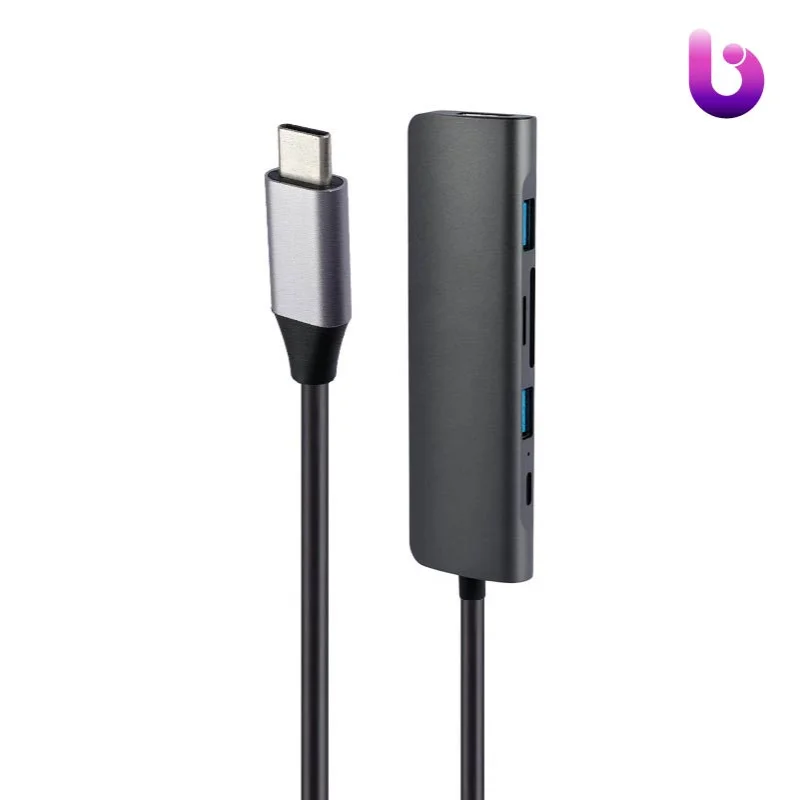 هاب K-net S6 K-MFCMS606 Type-C To USB3.0/HDMI/SD/Micro SD/Type-C