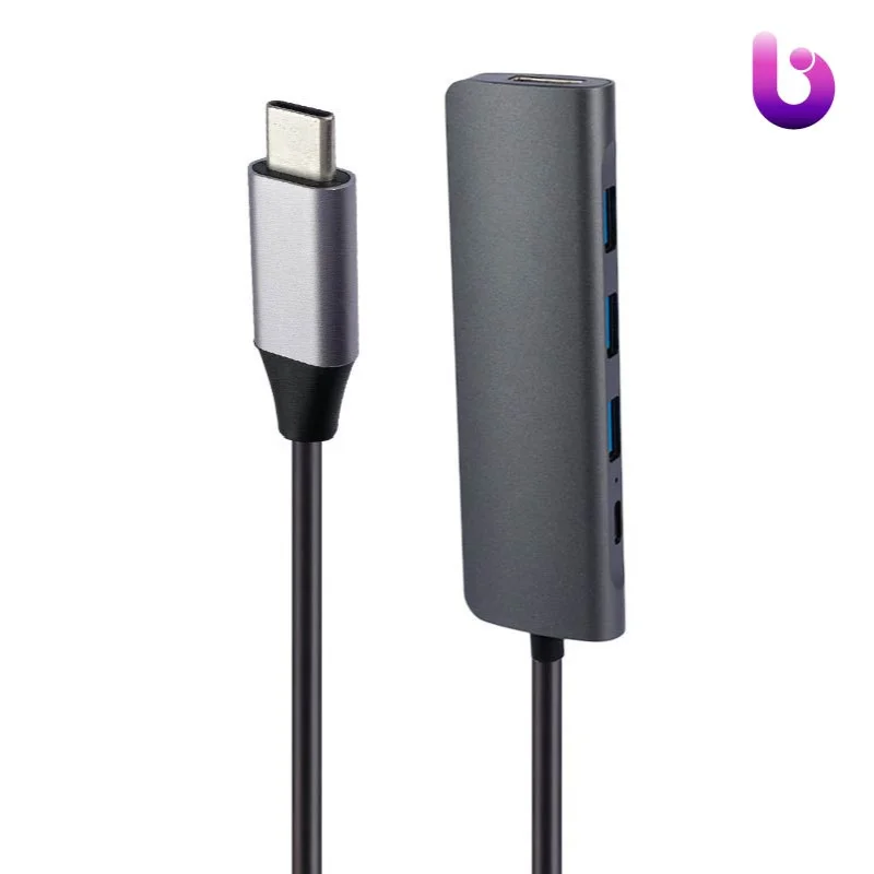 هاب K-net K-MFCMS105 Type-C To USB3.0/HDMI/Type-C PD