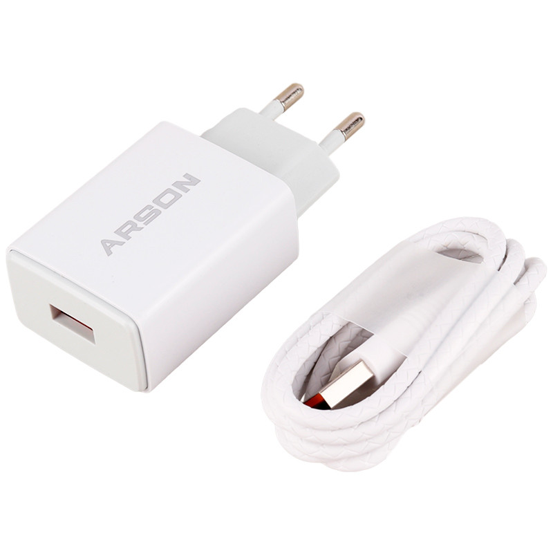 شارژر دیواری فست شارژ Arson AN-W3A QC3.0 3A 15W + کابل میکرو یو اس بی