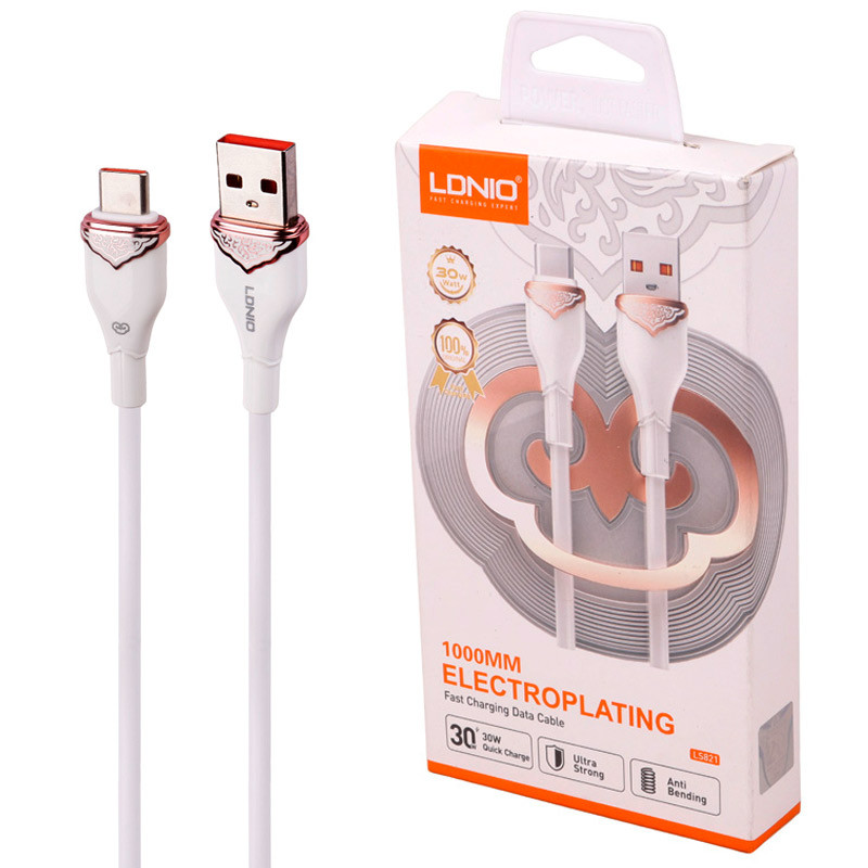 کابل تایپ سی فست شارژ Ldnio LS821 30W 1m