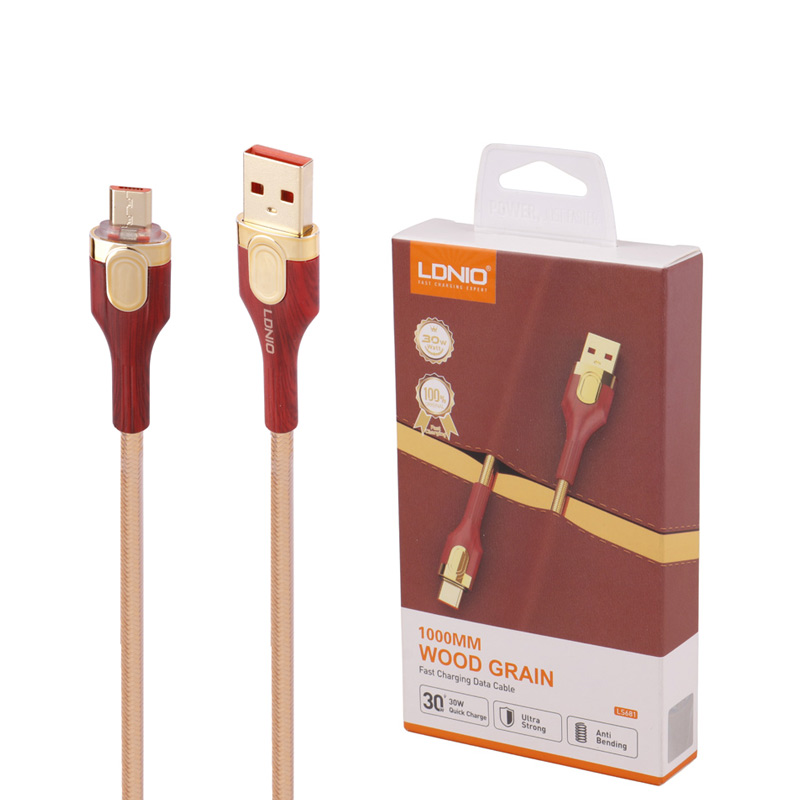 کابل میکرو یو اس بی فست شارژ Ldnio LS681 30W 1m