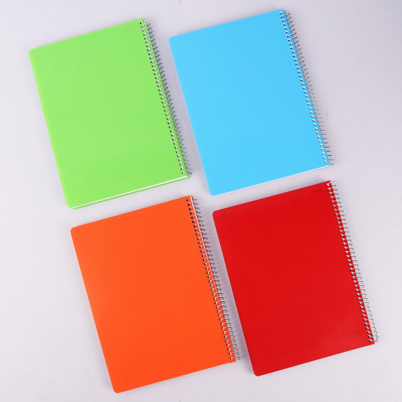 دفتر سیمی 100 برگ ساده رنگی پویا کد 1399