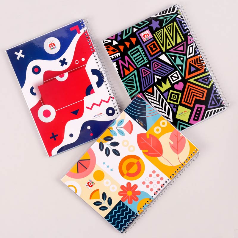 دفتر سیمی ۸۰ برگ طرح کلاسیک نهال آلما کد ۷۸۱۶