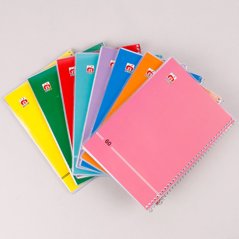 دفتر سیمی ۶۰ برگ طرح رنگی نهال آلما کد ۷۶۸۴