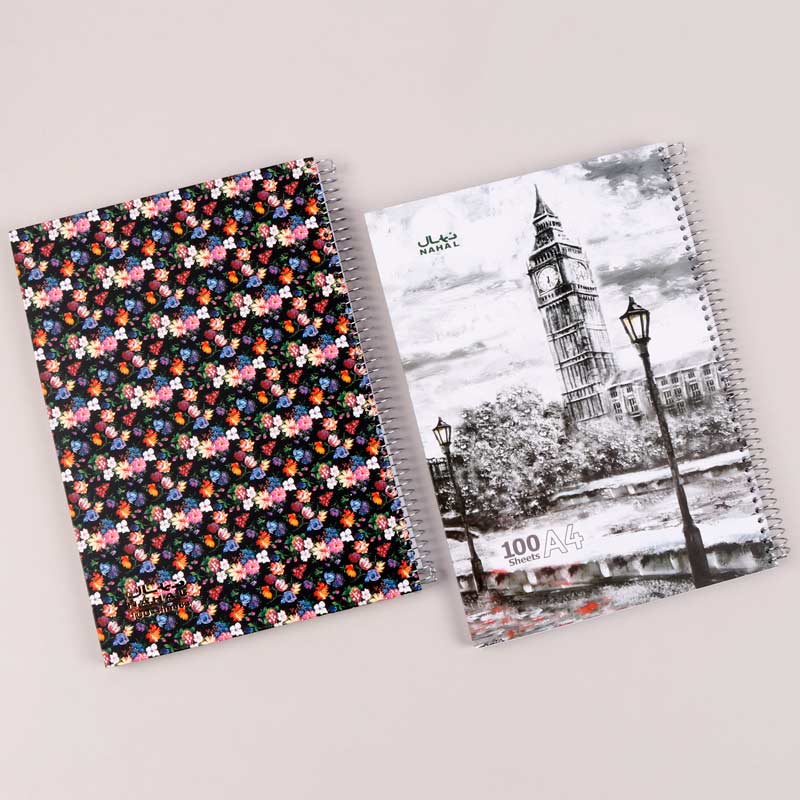 دفتر سیمی ۱۰۰ برگ طرح دار نهال آلما کد ۱۱۷۱