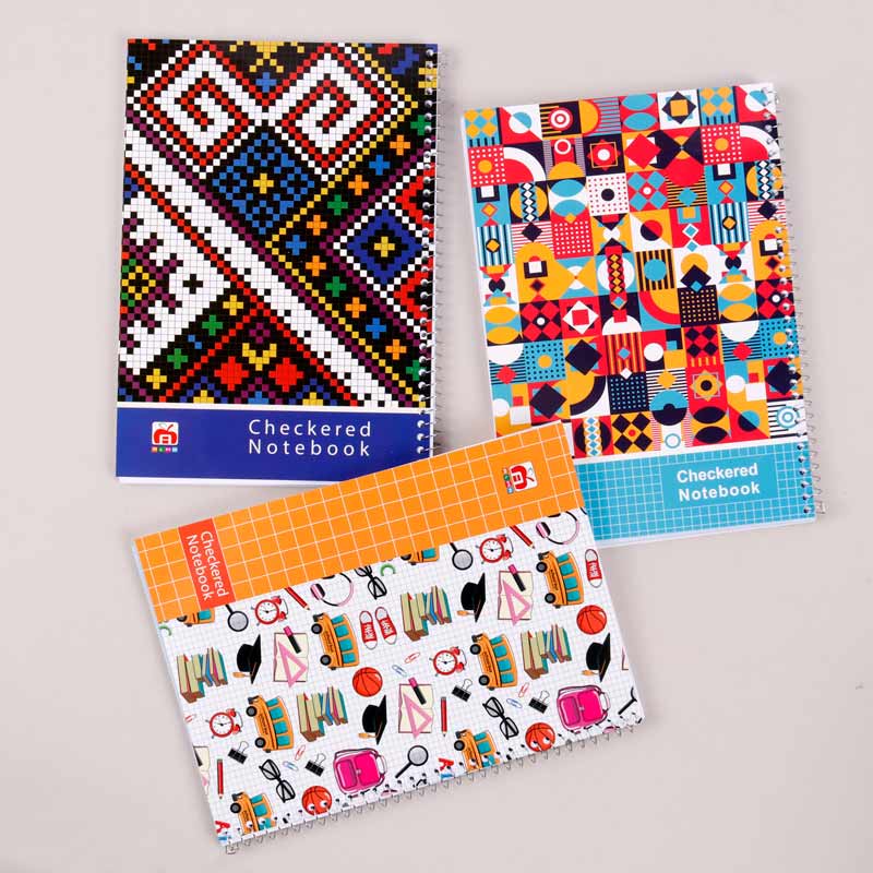 دفتر ۶۰ برگ نهال آلما شطرنجی کد ۷۶۵۵