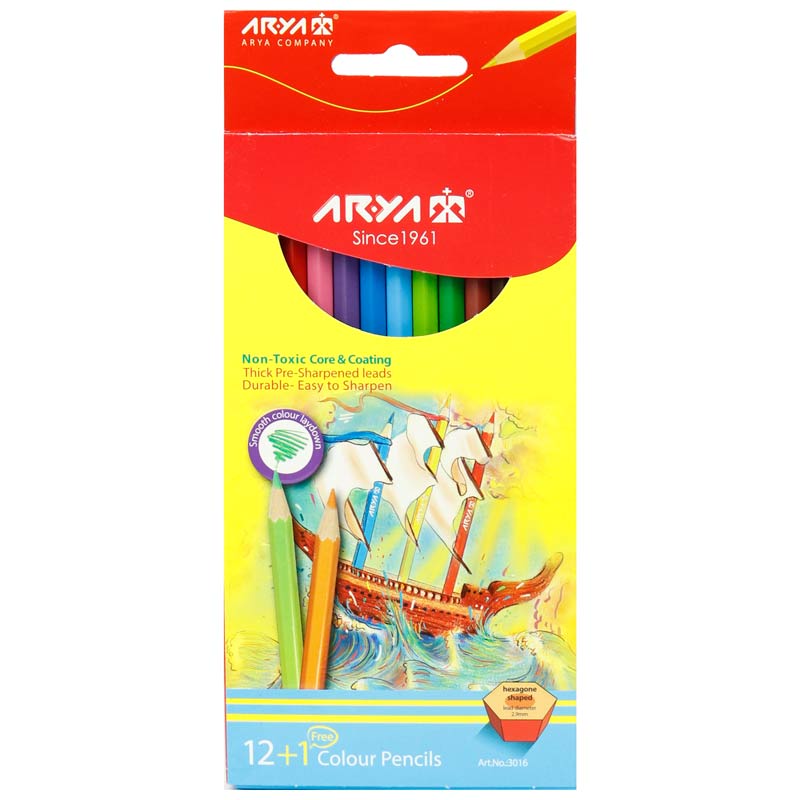 مداد رنگی ۱+۱۲ رنگ آریا Arya ۳۰۱۶