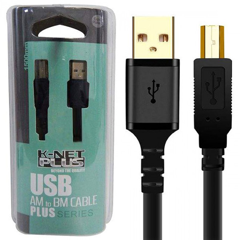 کابل پرینتر K-net Plus USB 2.0 1.5m