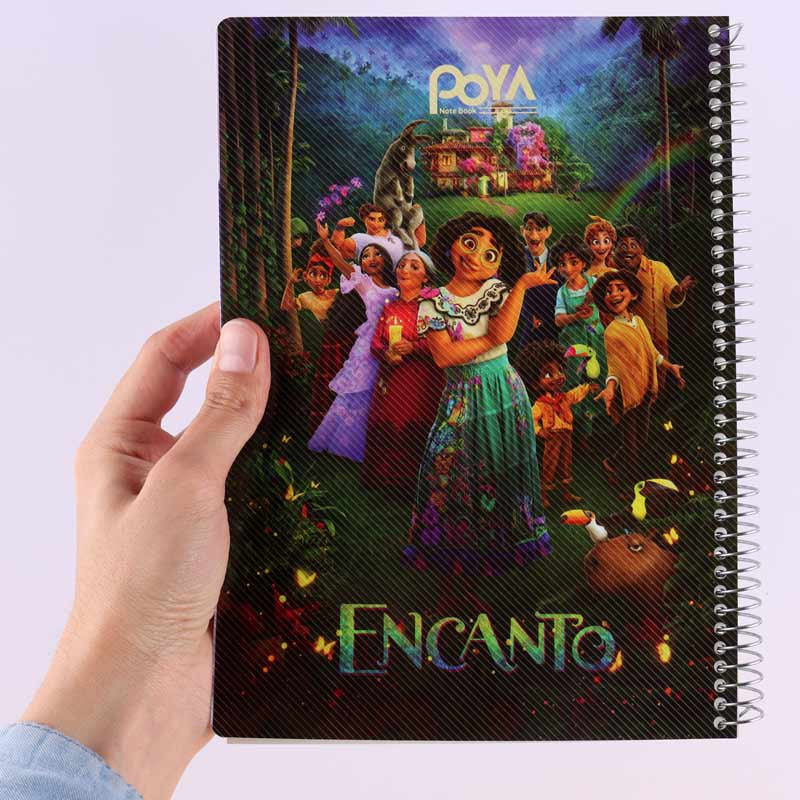 دفتر سیمی 100 برگ طرح دار پویا کد 1406