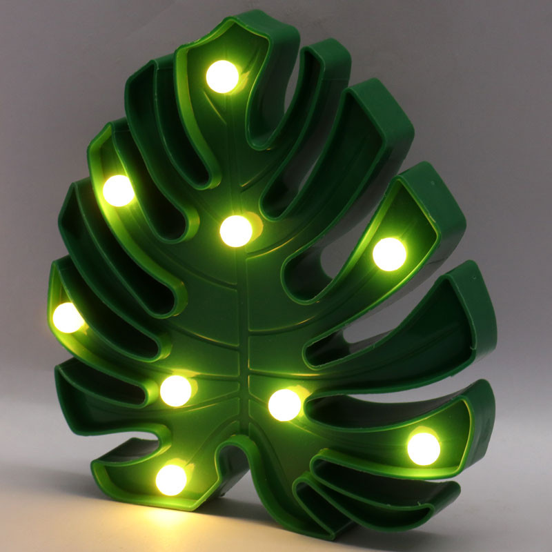 چراغ خواب باتری خور طرح برگ