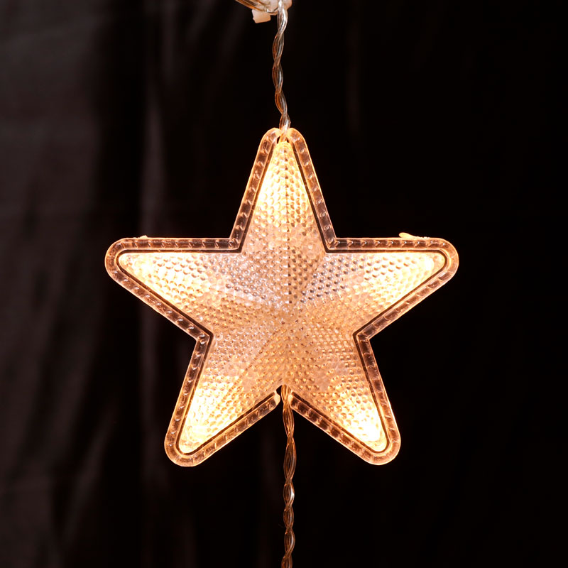 ریسه طرح ستاره کوچک و بزرگ آفتابی ۳٫۸ متری