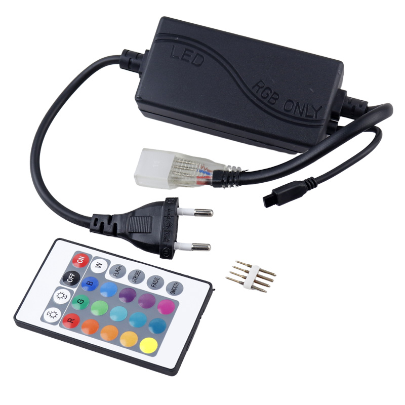 سوکت ریسه SMD LED Strip RGB طول ۵۰ سانتی متری + ریموت کنترل