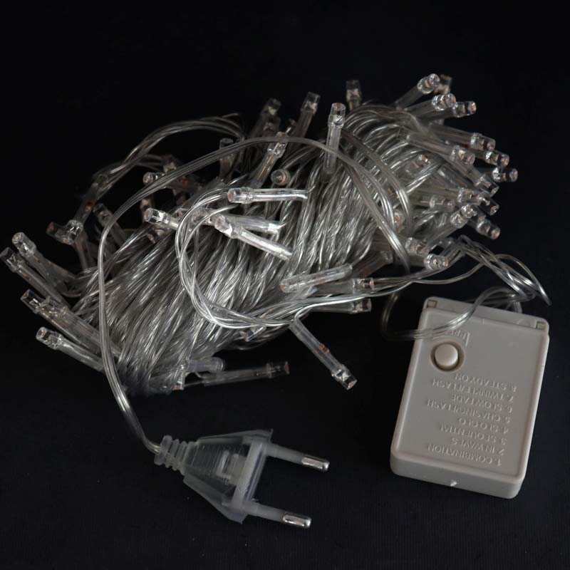 ریسه سوزنی 100 لامپ صورتی طول 8 متر