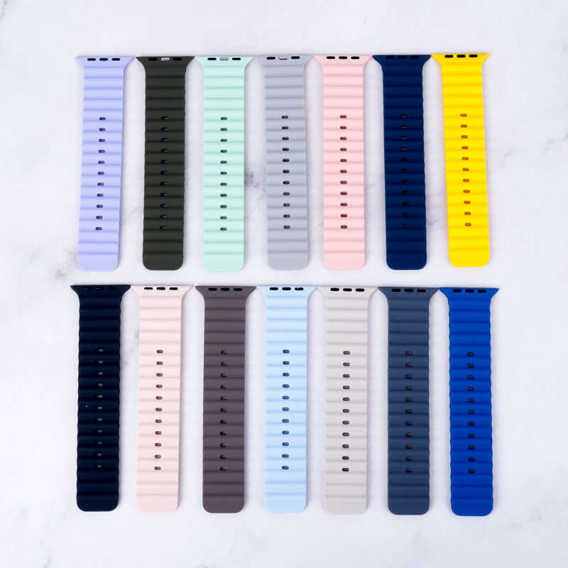 بند اپل واچ سیلیکونی Ocean طرح پافر 42/44mm کد 2