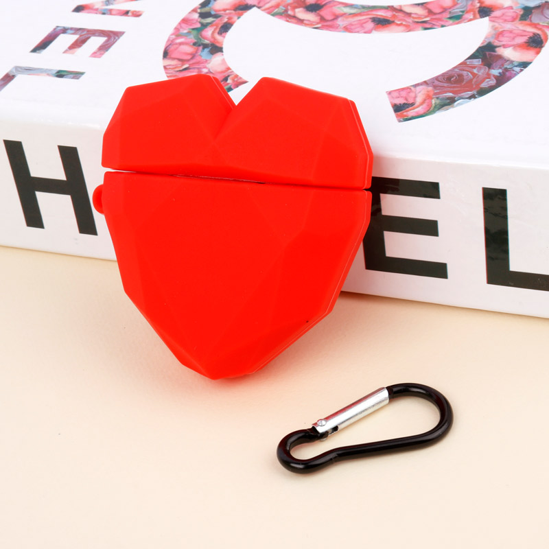 محافظ AirPods Pro سیلیکونی طرح قلب قرمز