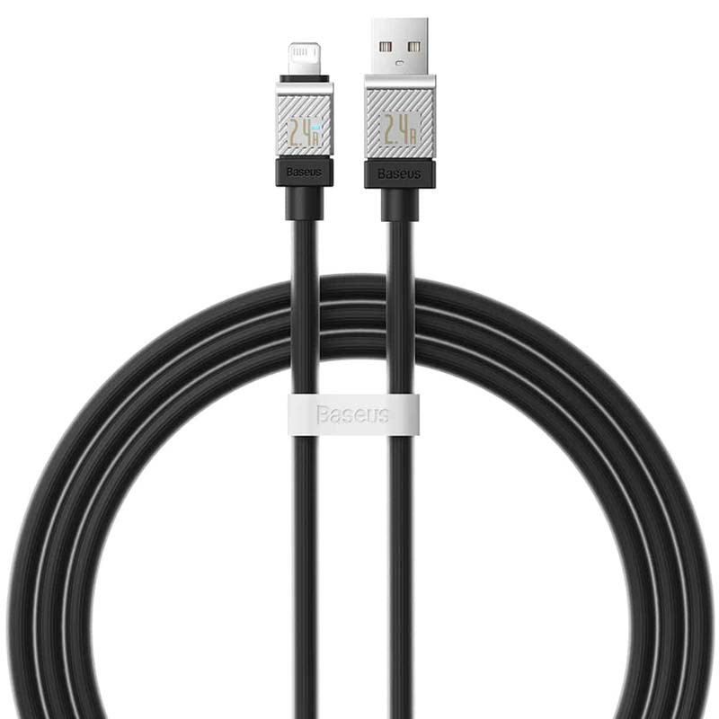 کابل لایتنینگ فست شارژ 2.4 آمپر باسئوس CoolPlay CAKW0004 طول 1 متر