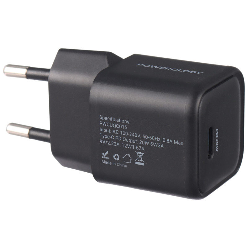 کلگی فست شارژ Powerology PWCUQC015 PD 3A 20W Type-C