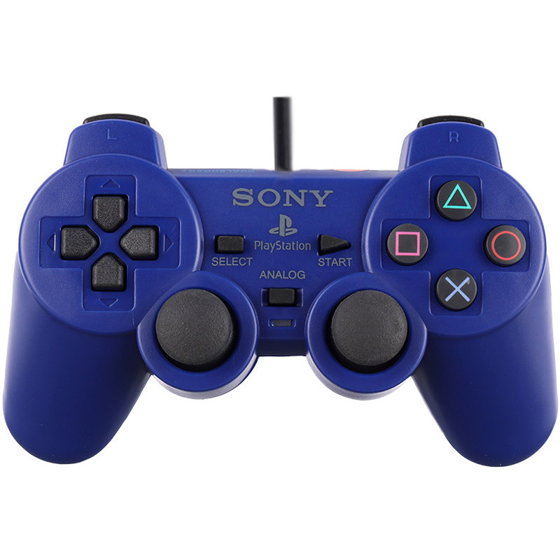 دسته بازی تکی شوکدار Sony PS2 آبی