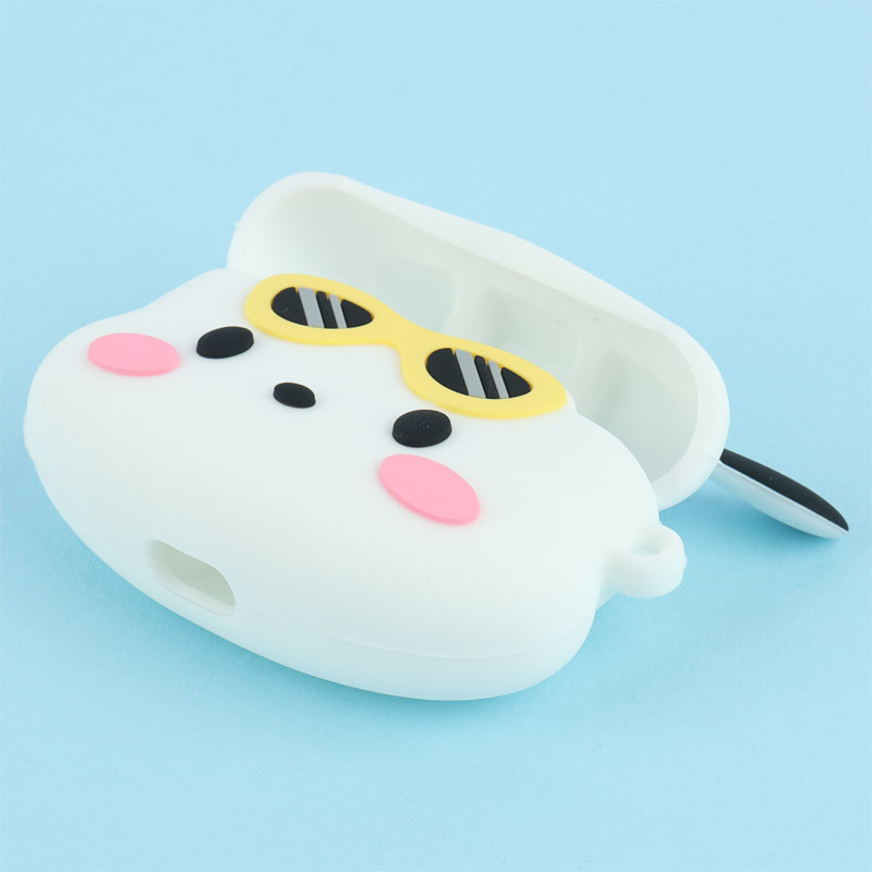 محافظ AirPods Pro سیلیکونی طرح گاو عینک دار