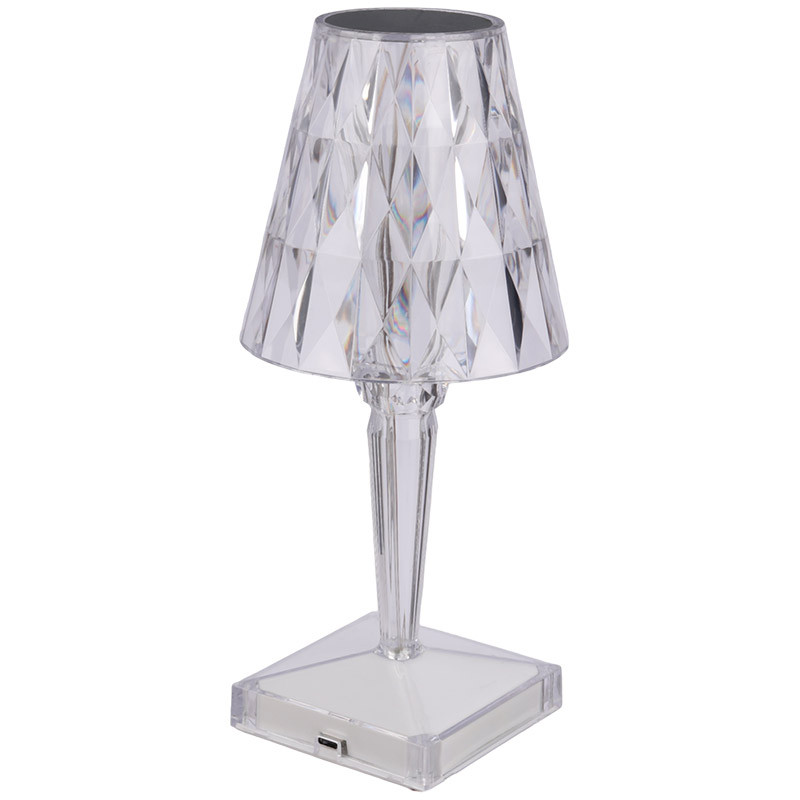 چراغ خواب Touch Lamp طرح آباژور کریستالی + ریموت کنترل