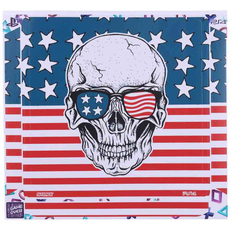 اسکین پلی استیشن 4 اسلیم طرح اسکلت پرچم آمریکا