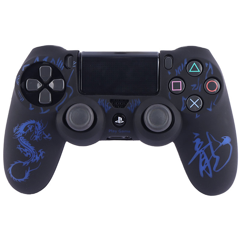 روکش دسته بازی PS4 طرح اژدها زمینه مشکی آبی