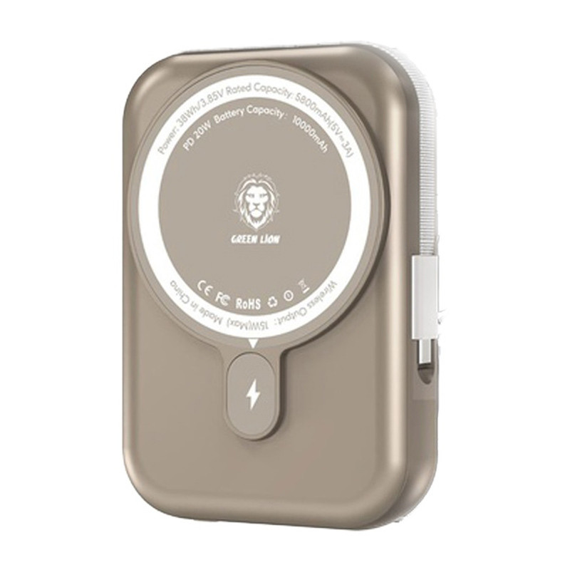 پاور بانک بی سیم فست شارژ 10000 گرین لاین Green Lion Monaco PD 20W