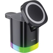 استند و شارژر وایرلس چندکاره باوین Bavin PC1033 توان 15 وات با قابلیت شارژ اپل واچ