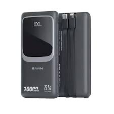 پاوربانک 10000 باوین Bavin PC1029S توان 22.5 وات و کابل متصل