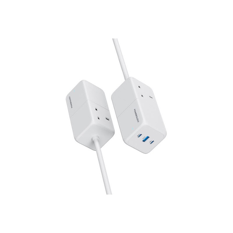 چند راهی برق و شارژر پاورولوژی Powerology 65W Power Strip PWPS65W دارای 3 پورت