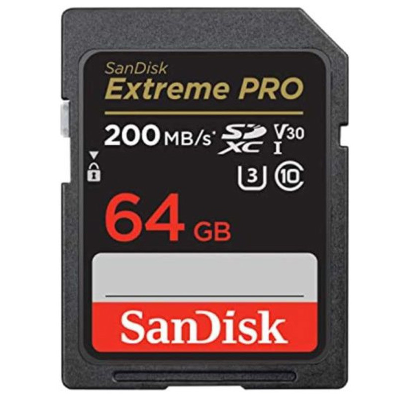 رم اس دی 64 گیگ سن دیسک SanDisk Extreme Pro SDXC V30 U3 C10 200MB/s