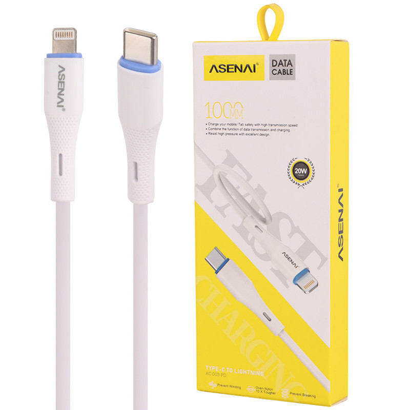 کابل تبدیل فست شارژ Asenai AC-003-PD Type-C To Lightning PD 20W 1m