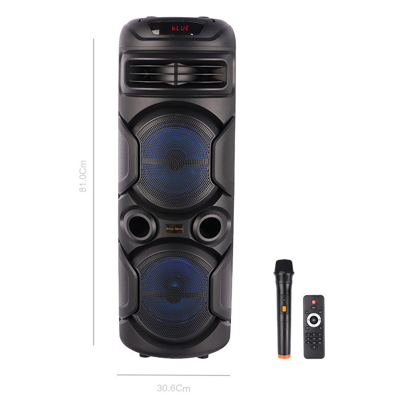 اسپیکر چمدانی بلوتوثی رم و فلش خور Royal sound RS-D40 + میکروفون و ریموت کنترل