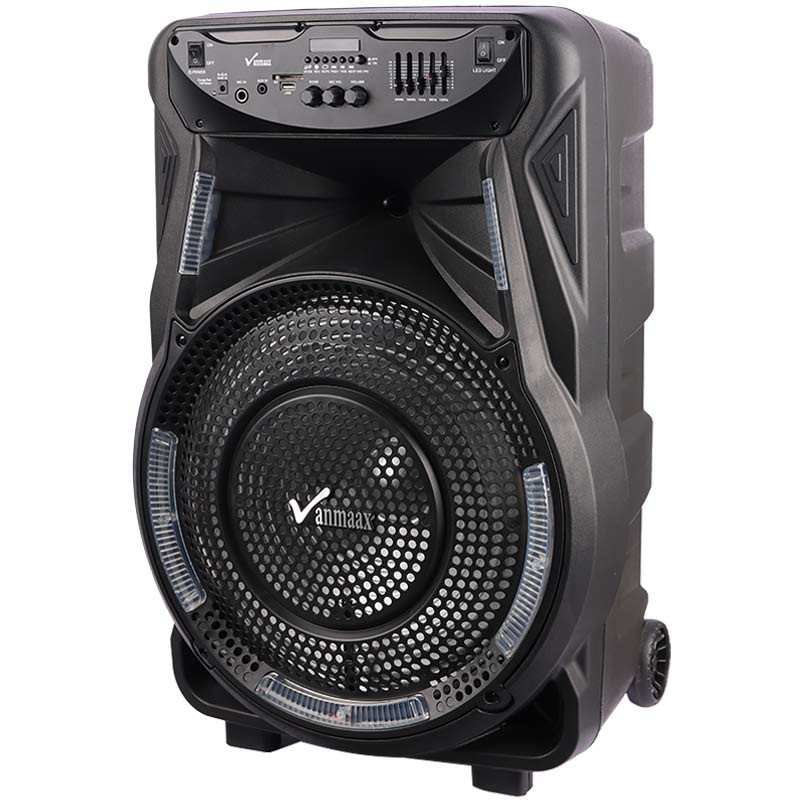 اسپیکر چمدانی بلوتوثی رم و فلش خور Vanmaax MAX-800 + میکروفون و ریموت کنترل
