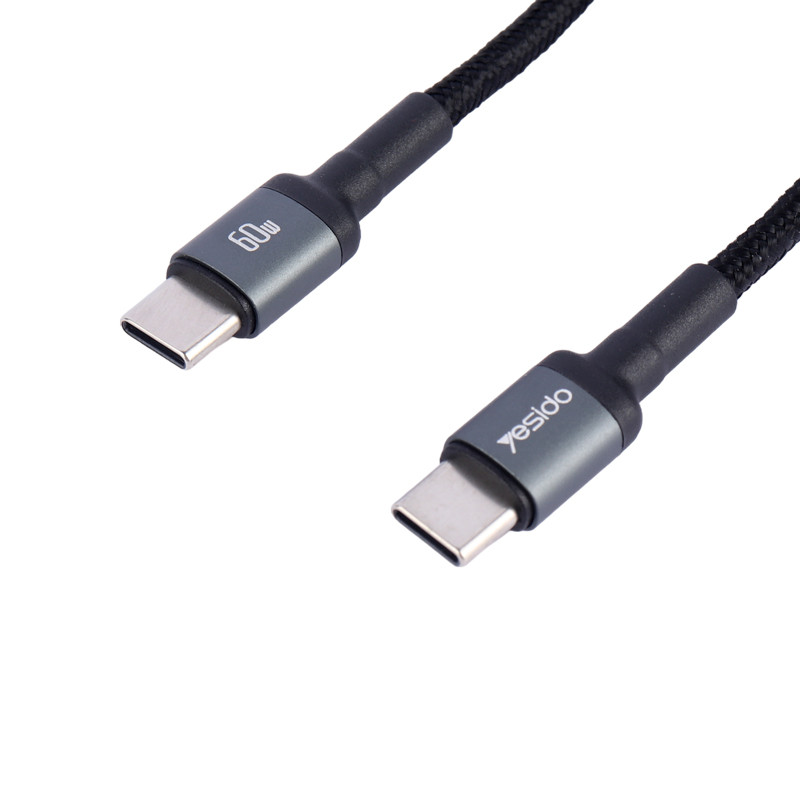 کابل تبدیل فست شارژ Yesido CA78 Type-C To Type-C 60W 1.2m