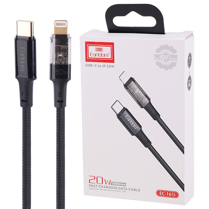 کابل تبدیل فست شارژ Earldom EC-161i Type-C To Lightning 20W 1m