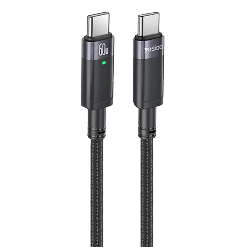 کابل تبدیل فست شارژ Yesido CA160 Type-C To Type-C PD 60W 1.2m