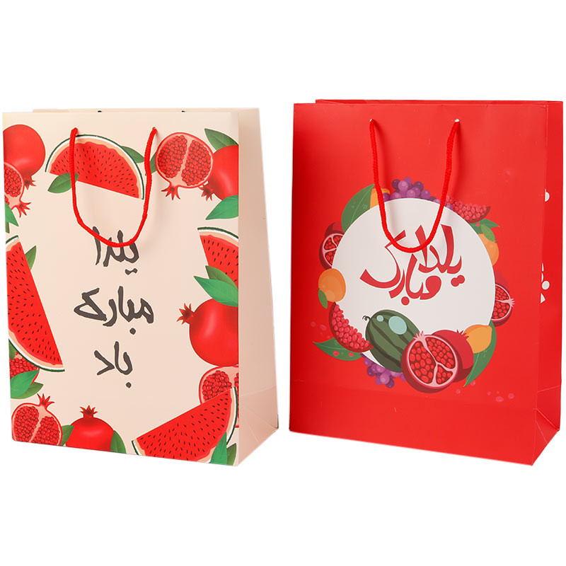 ساک دستی مقوایی طرح یلدا کد 3