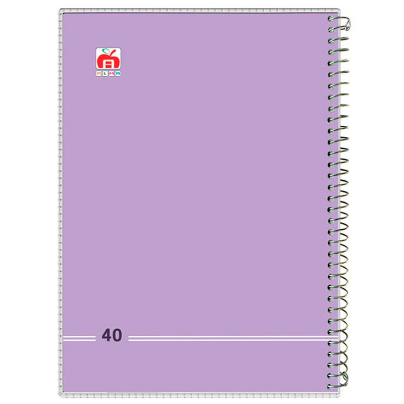 دفتر سیمی 40 برگ طرح رنگی نهال آلما کد 7484