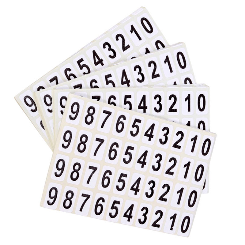 برچسب اعداد انگلیسی بسته 100 عددی
