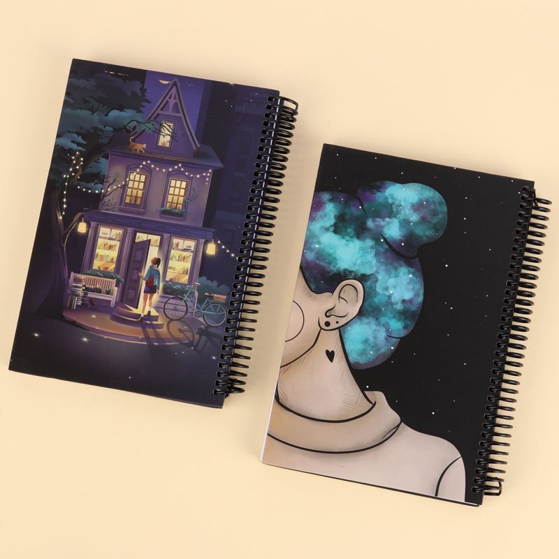 دفتر سیمی 100 برگ طرح فانتزی پودل کد 1613