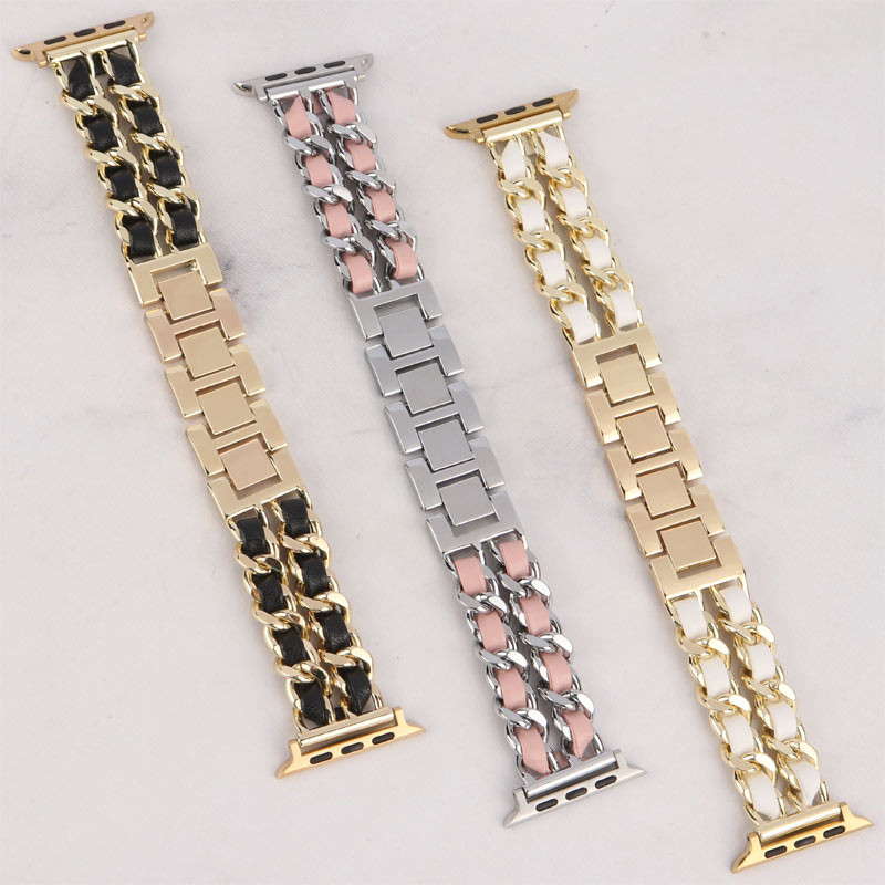 بند اپل واچ کارتیردار چرمی 42/44/45/49mm