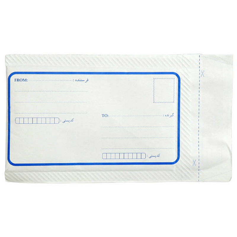 پاکت نامه پستی حباب دار سفید بسته 50 عددی