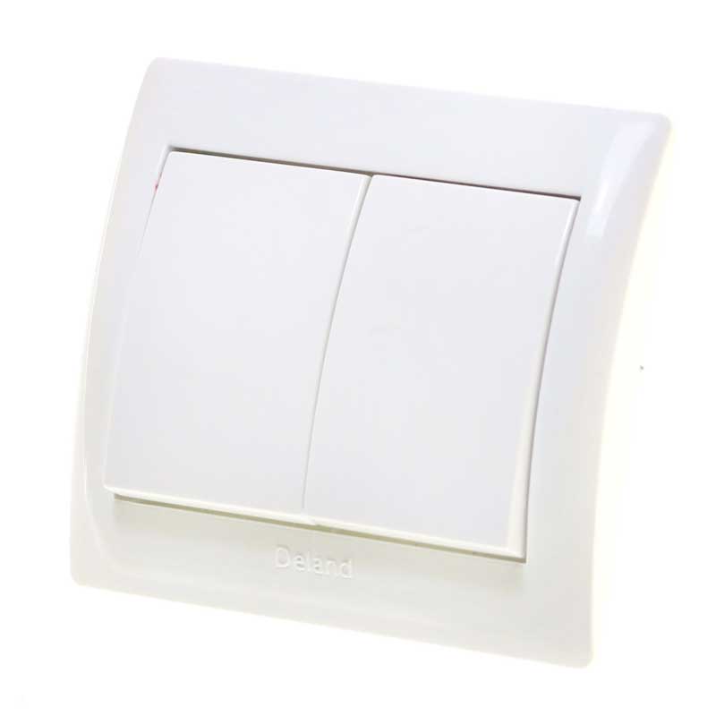 کلید دو پل توکار دلند الکتریک مدل آریا