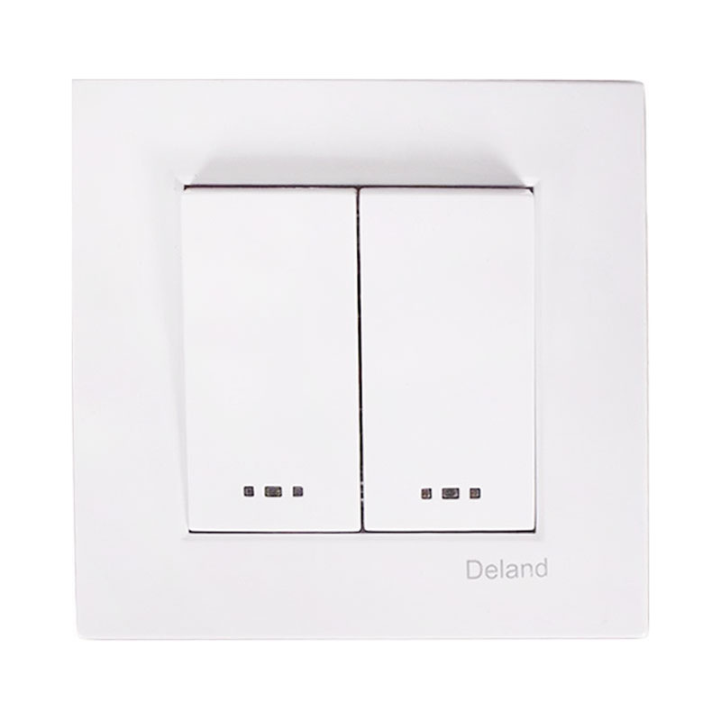 کلید دو پل توکار دلند الکتریک مدل آسا